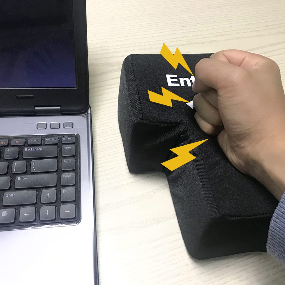 ZORBES Large USB Enter Key Fun Stress Relief Toy Cushion for Office Soft 'Enter' Key Plug and Play Practical Gift Stress Relief Toy ZORBES Large USB Enter Key Fun Stress Relief Toy Cushion for Office Soft 'Enter' Key Plug and Play Practical Gift Stress Relief Toy